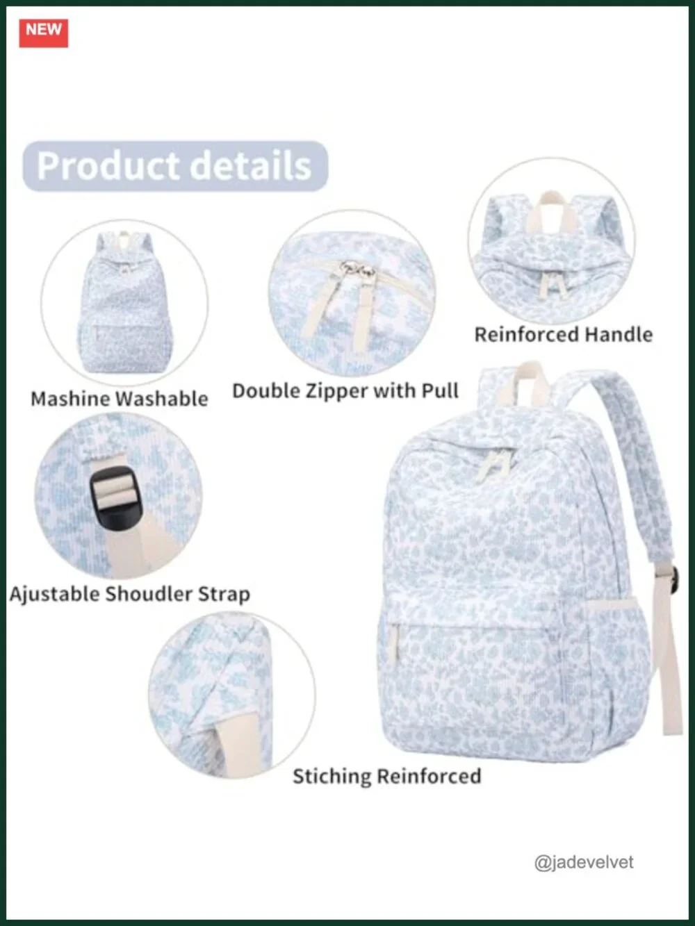 Corduroy Kids Backpack Set with Lunch Bag and Pencil Case, Elementary School